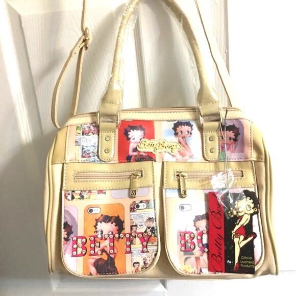 Betty Boop Handbags - Betty Boop Cream Colored - Crossbody